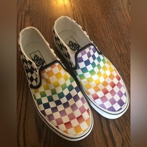 New womens vans size 8 rainbow color